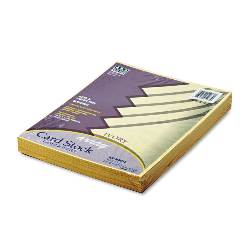 ورق كارد ستوك - 101186 ورق كارد ستوك من باكون، عاج كلاسيكي، 8-1/2" × 11"، 100 ورقة