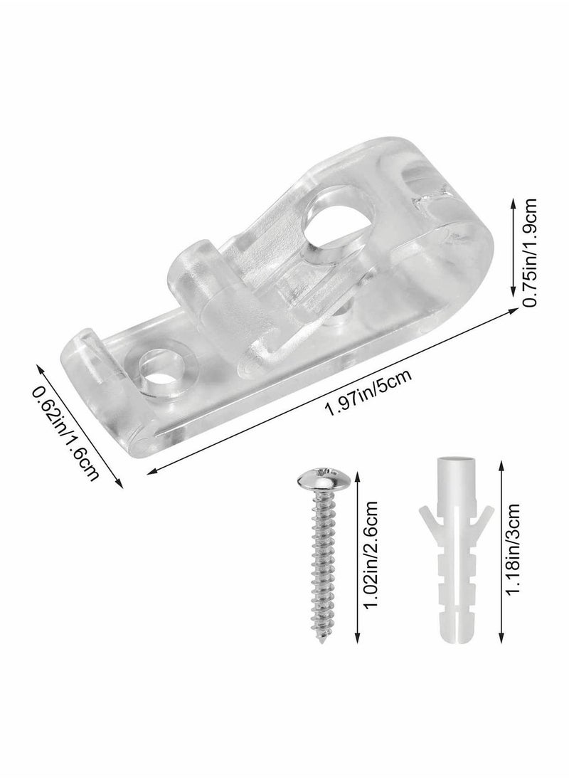 Y&D Clear Roller Blind Clip with Screws, Plastic Pillars for Vertical Roman Blinds Ball Chain Cord Control Safety Child  - Image 4