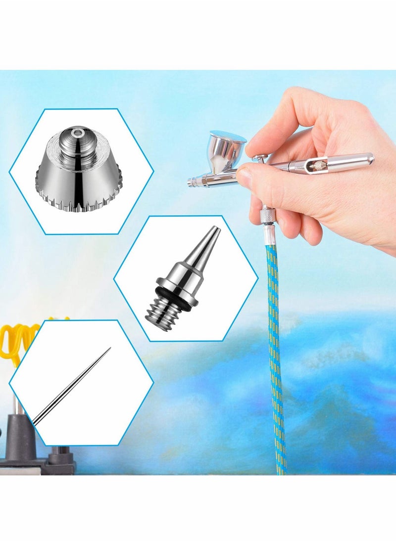 Generic - Airbrush Nozzle Needle Nozzle Cap Kit with Wrench Airbrush Replacement Parts for Spray Gun Sprayer Accessories, 0.2 mm, 0.3 mm, 0.5 mm 10 Pieces - Image 1