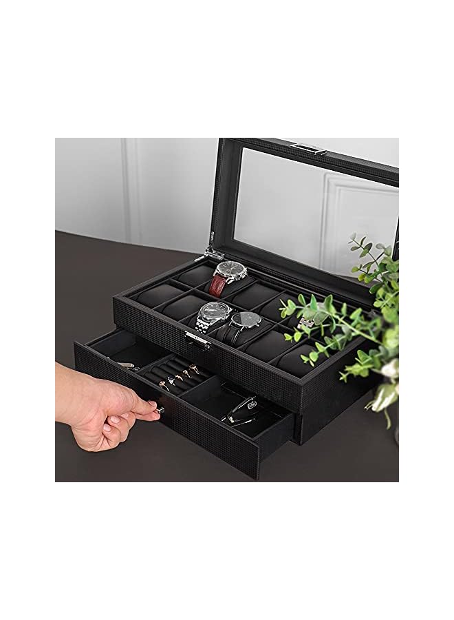 IAF Double layer Homarket Jewelry Storage Box (12 Watch Slots) - Image 3