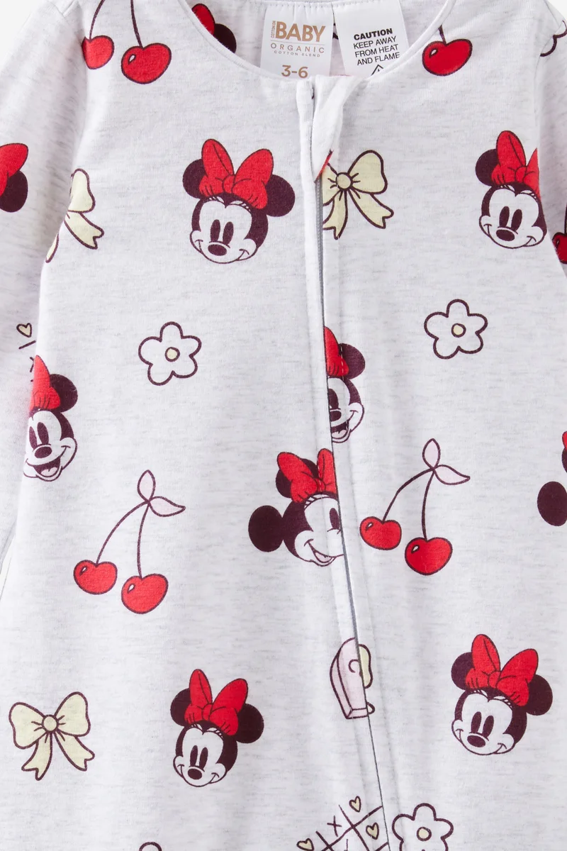 كوتون اون Mickey Mouse Disney Long Sleeve Zip Romper