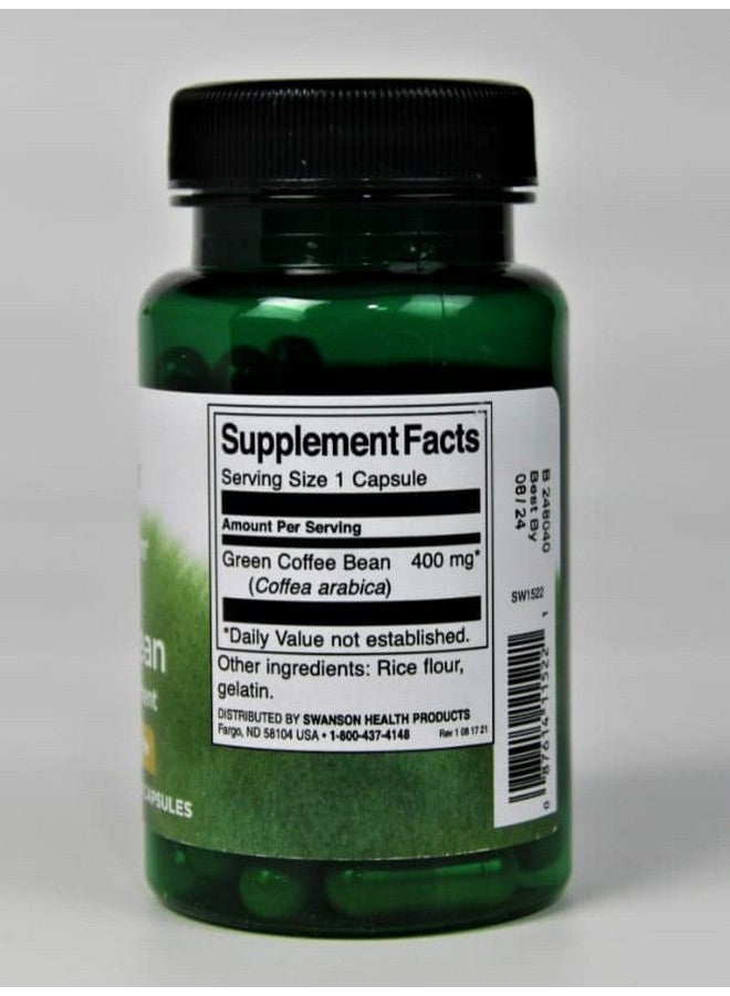 Swanson Full Spectrum Green Coffee Bean 400 Milligrams 60 Capsules (2 Pack) - Image 4