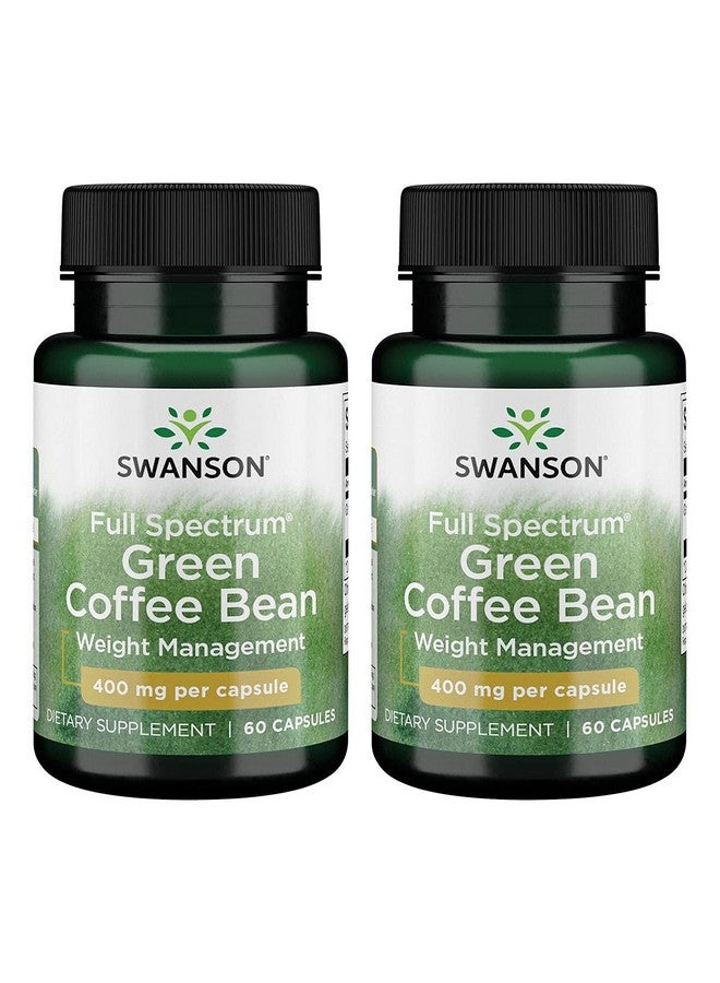 Swanson Full Spectrum Green Coffee Bean 400 Milligrams 60 Capsules (2 Pack) - Image 1