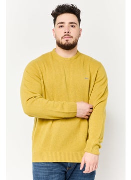 Harmont & Blaine Men Crew Neck Knitted Sweater, Yellow  - Image 1