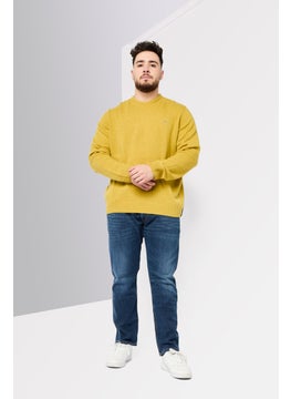 Harmont & Blaine Men Crew Neck Knitted Sweater, Yellow  - Image 2