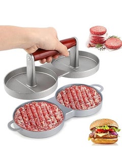 GROPOTIT GROPOTIT Hamburger Mold Veg Nonveg Hamburger Patty Maker Burger Tikki Maker Pressing Mold for Kitchen Double Hole Hamburger Burger Press Patty Maker Burger Meat Press Beef Patty Maker  - Image 5
