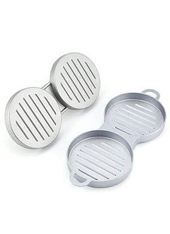 GROPOTIT GROPOTIT Hamburger Mold Veg Nonveg Hamburger Patty Maker Burger Tikki Maker Pressing Mold for Kitchen Double Hole Hamburger Burger Press Patty Maker Burger Meat Press Beef Patty Maker  - Image 4