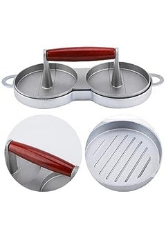 GROPOTIT GROPOTIT Hamburger Mold Veg Nonveg Hamburger Patty Maker Burger Tikki Maker Pressing Mold for Kitchen Double Hole Hamburger Burger Press Patty Maker Burger Meat Press Beef Patty Maker  - Image 2