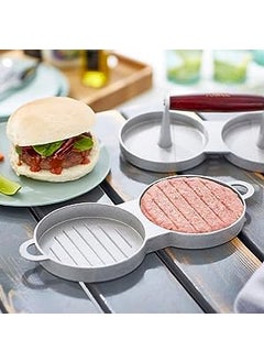 GROPOTIT GROPOTIT Hamburger Mold Veg Nonveg Hamburger Patty Maker Burger Tikki Maker Pressing Mold for Kitchen Double Hole Hamburger Burger Press Patty Maker Burger Meat Press Beef Patty Maker  - Image 1