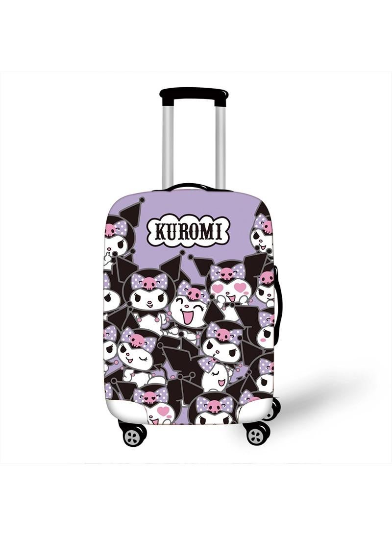 Y&D Kuromi Luggage Cover, Water-Washable Suitcase Cover, Spandex Elastic Luggage Protective Covers Travel Accessories Suitable for 18-32 Inch Trolley Case for Business Trip School Daily Using - Image 1