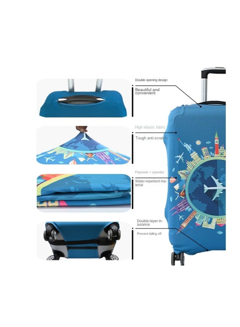 Y&D Kuromi Luggage Cover, Water-Washable Suitcase Cover, Spandex Elastic Luggage Protective Covers Travel Accessories Suitable for 18-32 Inch Trolley Case for Business Trip School Daily Using - Image 3
