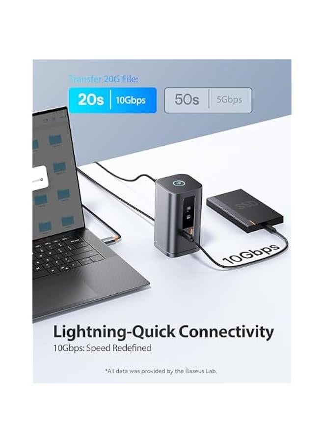 Arabest Docking Station, Spacemate(Win) 11 in 1, Triple Display, 4K HDMI and DP, 10Gbps USB A/C Ports, Gigabit Ethernet, 100W PD, Audio, Laptop Docking Station for Windows/Dell/HP/Lenovo/Asus/Acer/Mac - Image 4