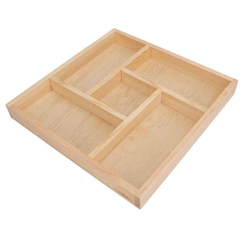 Wooden Sensory Bin: Beech Wood Smooth-edge Tray Toy - Fine Motor Skill Development Educational Toy for Toddlers Preschool Children Home Outdoor Classrooms - Image 5