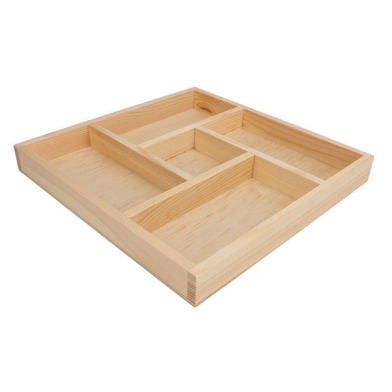 Wooden Sensory Bin: Beech Wood Smooth-edge Tray Toy - Fine Motor Skill Development Educational Toy for Toddlers Preschool Children Home Outdoor Classrooms - Image 3