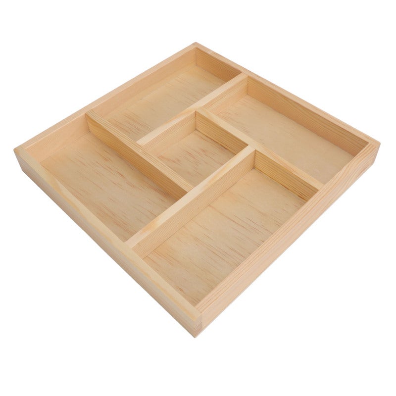 Wooden Sensory Bin: Beech Wood Smooth-edge Tray Toy - Fine Motor Skill Development Educational Toy for Toddlers Preschool Children Home Outdoor Classrooms - Image 4