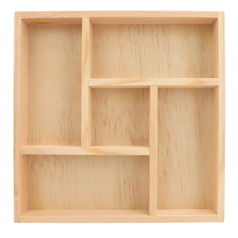 Wooden Sensory Bin: Beech Wood Smooth-edge Tray Toy - Fine Motor Skill Development Educational Toy for Toddlers Preschool Children Home Outdoor Classrooms - Image 1