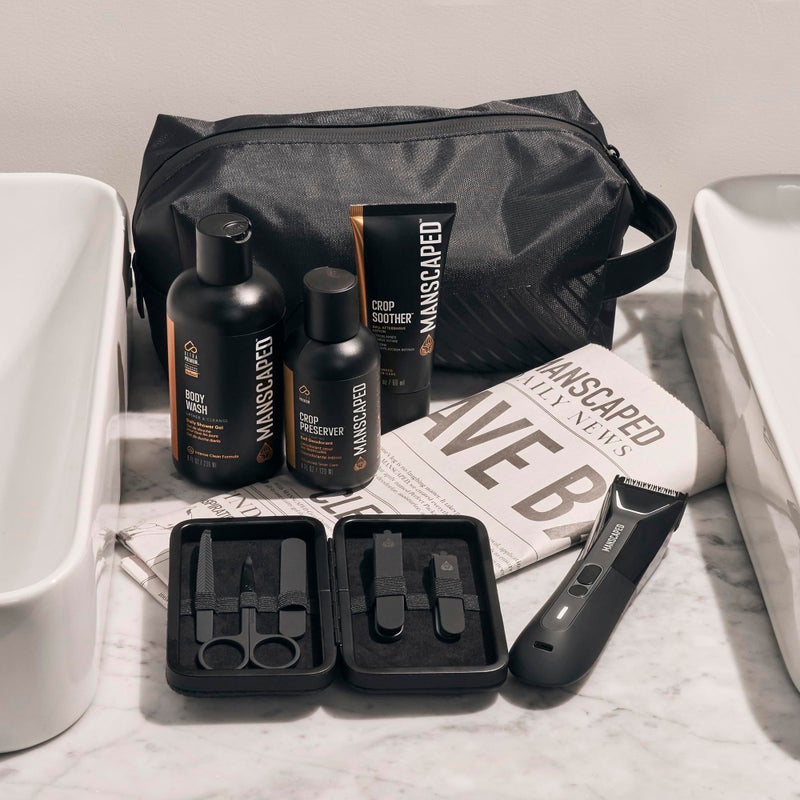 MANSCAPEDÂ The Premier Package 5.0 Ultra, with The Lawn MowerÂ® 5.0 Ultra Men's Groin & Body Hair Trimmer, Shears 3.0, Crop PreserverÂ® Ball Deodorant, RefinedÂ® Body Wash, Crop Sootherâ„¢, Shed 2.0 - Image 2