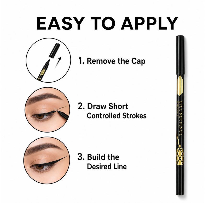 Me Now lack Eyeliner Pencil Set, 12 Pcs Waterproof Kohl Eye Liner Pencils for Defined Lash Lines, 1 g Each - Image 4
