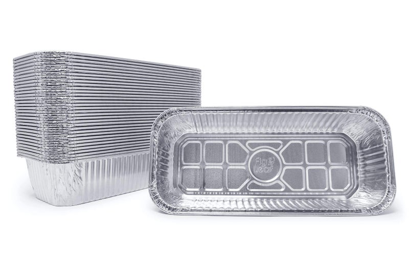 Fig & Leaf (35 Pack) Drip Pans Compatible with Weber Grills 6498 Smokefire l Summit l Genesis II Heavy Duty Aluminum Foil Liner - Image 1