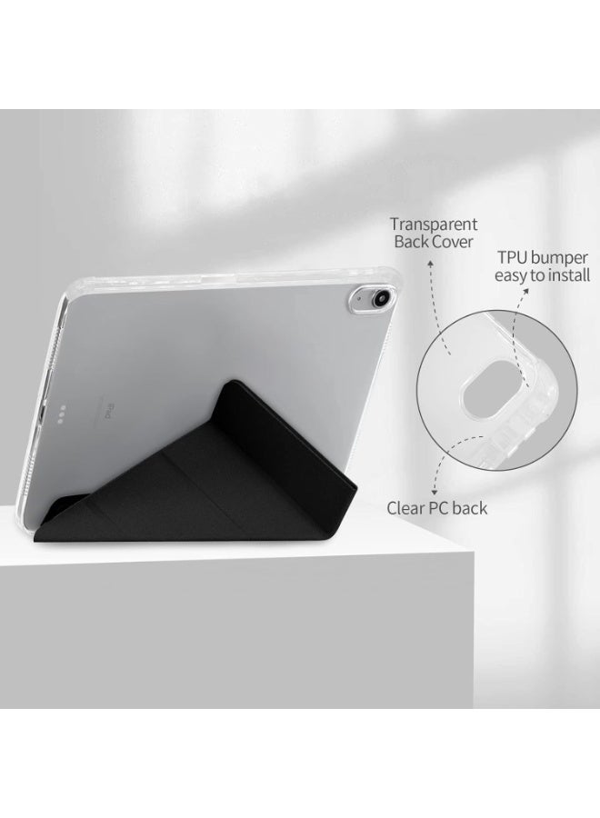 حافظة ثنائية النماذج لـ iPad الجيل الحادي عشر 2025 11 بوصة والجيل العاشر 2022 10.9 بوصة - غطاء شفاف رفيع بمنصة ومحمل قلم + حماية شاشة مجانية - Image 5