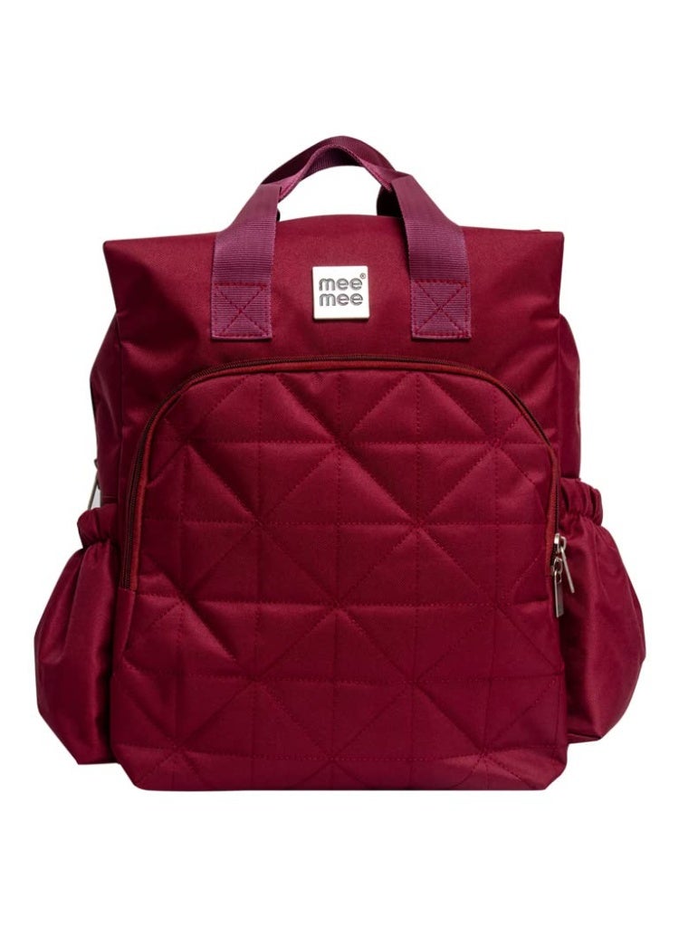 Mee Mee Maternity Diaper Bag | Spacious, Stylish, Functional, Convenient for Moms on the Go | Waterproof and Stain Resistant Travel Essential with Multiple Pockets and Diaper Changing Pad (Maroon) - Image 5
