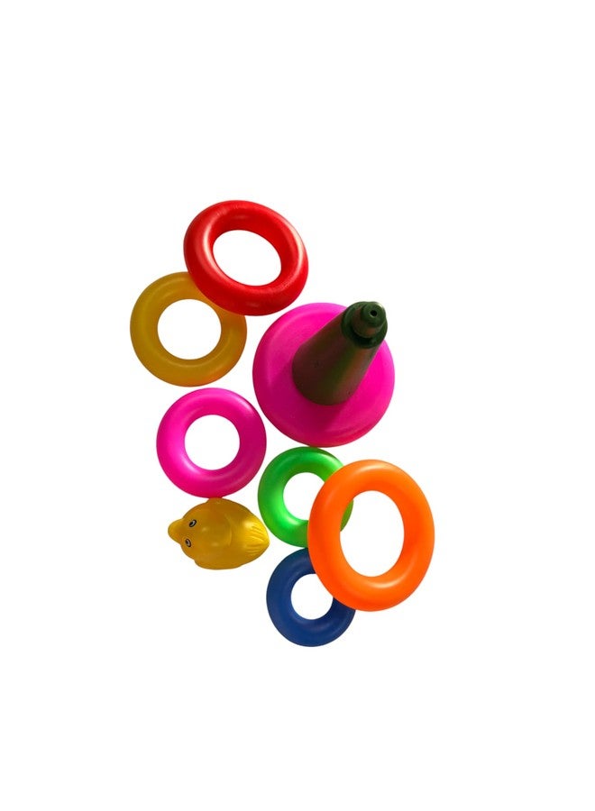 Dorytoys Dorytoy Colorful Duck Ring Stacking Toy for Toddlers Multi-Color Plastic Rings with Cute Duck Topper, Early Learning Educational Toy, - Image 4