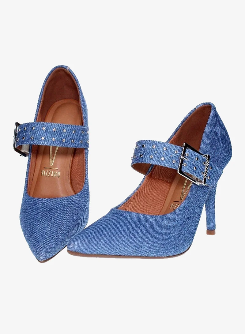 VIZZANO Blue Mid Heels Shoes for Women – Classic Mid Heel Pumps for Girls & Ladies Office Wear for Women | Best Price UAE