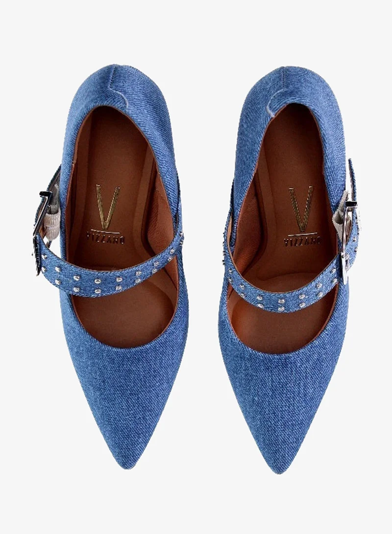 VIZZANO Blue Mid Heels Shoes for Women – Classic Mid Heel Pumps for Girls & Ladies Office Wear for Women | Best Price UAE