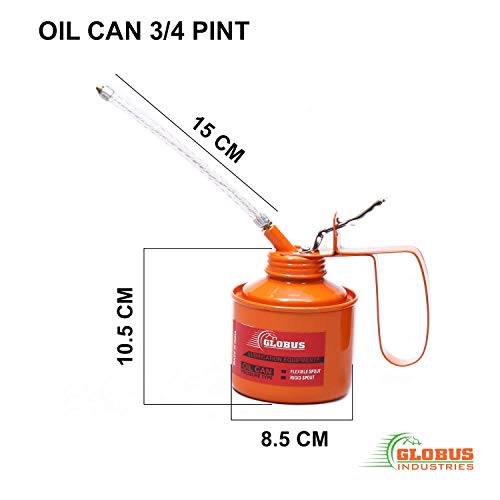 GLOBUS Oil Can- (3/4 Pint, Orange) with Flexible Nozzle - Image 2