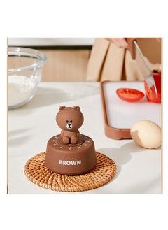 Generic Cartoon Animal Mechanical Timer Kitchen Gadget Cooking Clock Alarm Counter 60 Minutes Decorative Manual Timer for Learning Time Management (Brown)  - Image 4