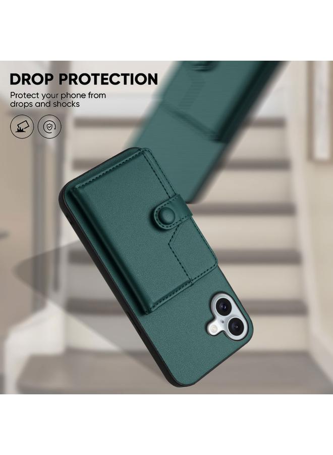 erorex Case For iPhone 16 Plus Button Card Bag RFID Anti-theft Phone Case - Image 4