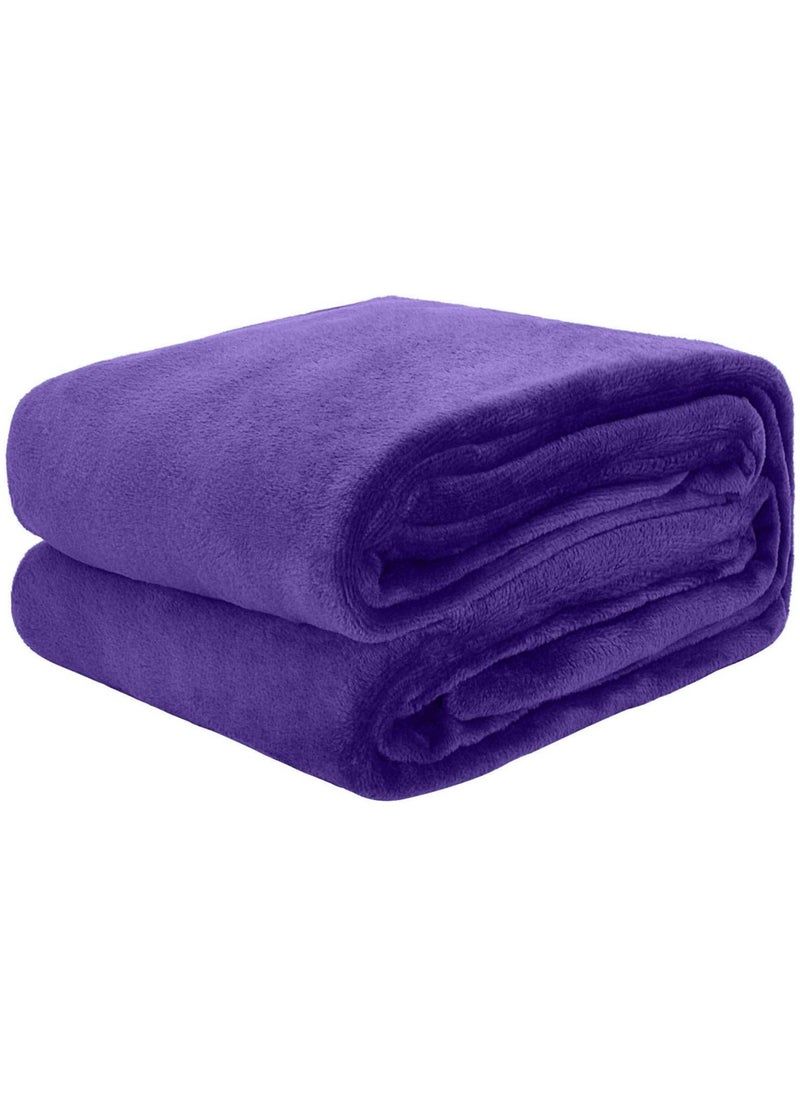 T G H - Flannel Fleece Single Size 160x220cm for All Season Fluffy Blanket Warm Bed Blanket Throw for Sofa & Bed Comfortable and Soft Blanket - Image 1