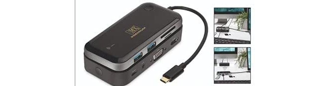 MX محور العرض اللاسلكي MXP USB-C – محول متعدد المنافذ من نوع C مع عرض HDMI لاسلكي، USB-A، SD/MicroSD، ودعم الشحن لأجهزة الكمبيوتر المحمولة، والأجهزة اللوحية، والهواتف الذكية - Image 2