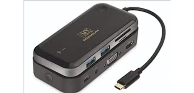 MX محور العرض اللاسلكي MXP USB-C – محول متعدد المنافذ من نوع C مع عرض HDMI لاسلكي، USB-A، SD/MicroSD، ودعم الشحن لأجهزة الكمبيوتر المحمولة، والأجهزة اللوحية، والهواتف الذكية - Image 1