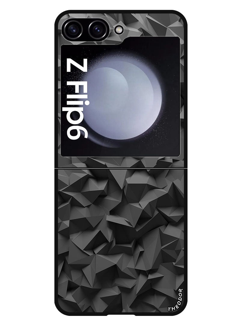 Theodor Protective Case Anti Scratch Shock Proof Bumper Cover For Samsung Galaxy Z Flip 6 texture_relief_3d - Image 1