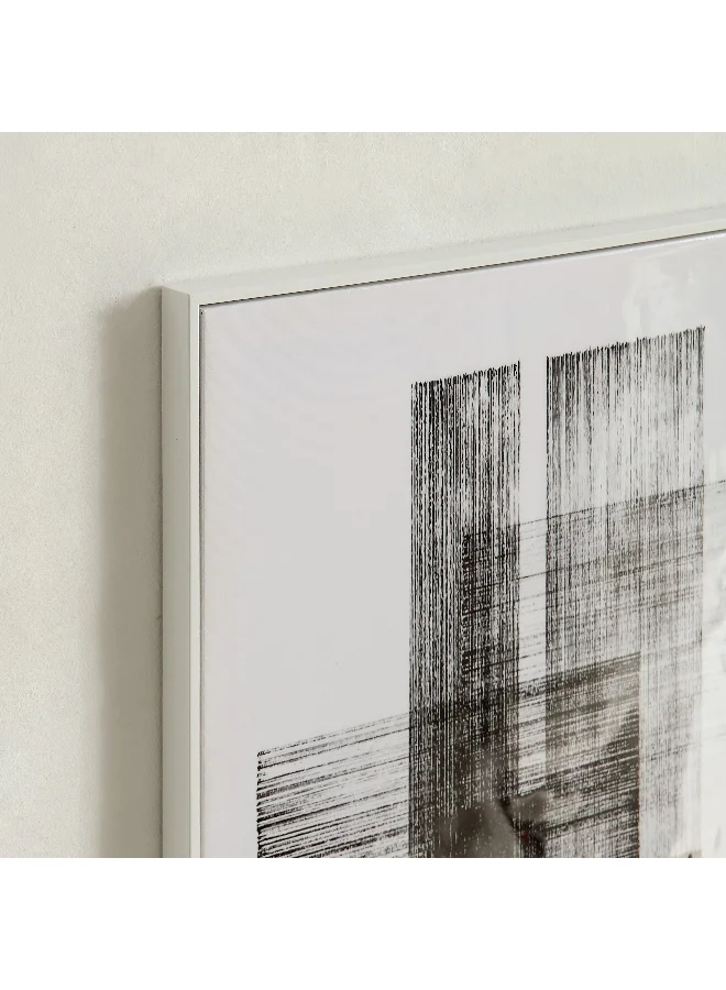 Home Box Cyprus Odean Abstract Framed Canvas with ABS High Gloss Surface - 50x70x2.8 cm