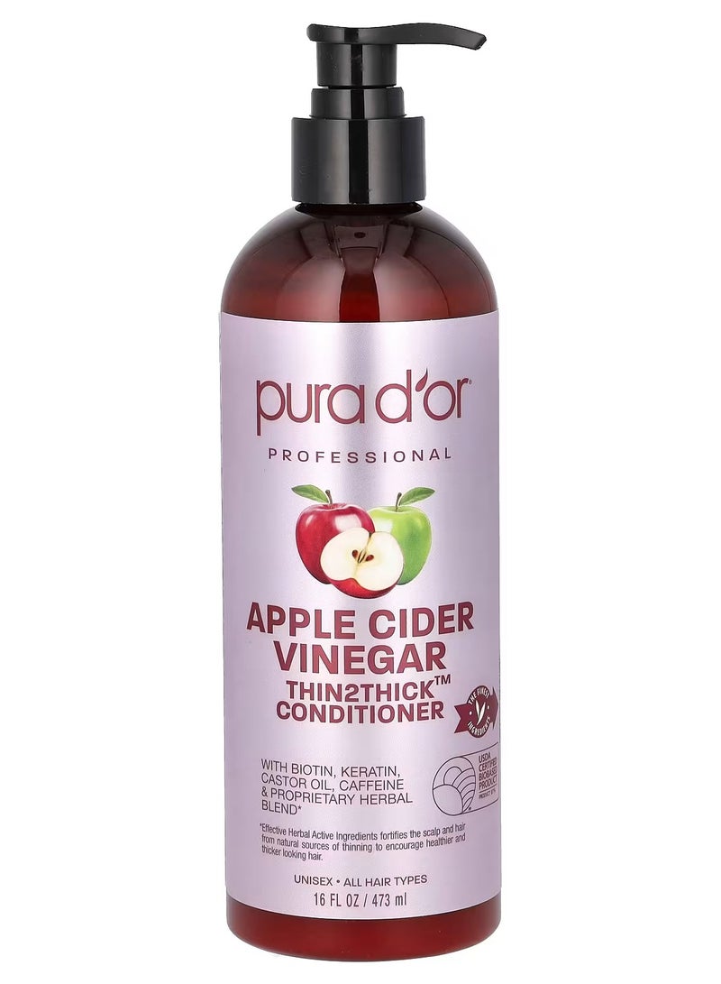 Pura d'Or - Thin2Thick Apple Cider Vinegar Conditioner - 473 ml - Image 1