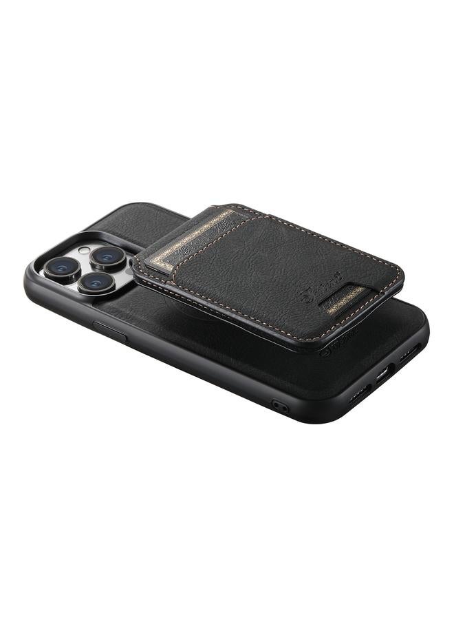 Suteni Case For iPhone 12 Pro H16 Litchi Texture Leather Detachable Wallet Back Phone Case - Image 5