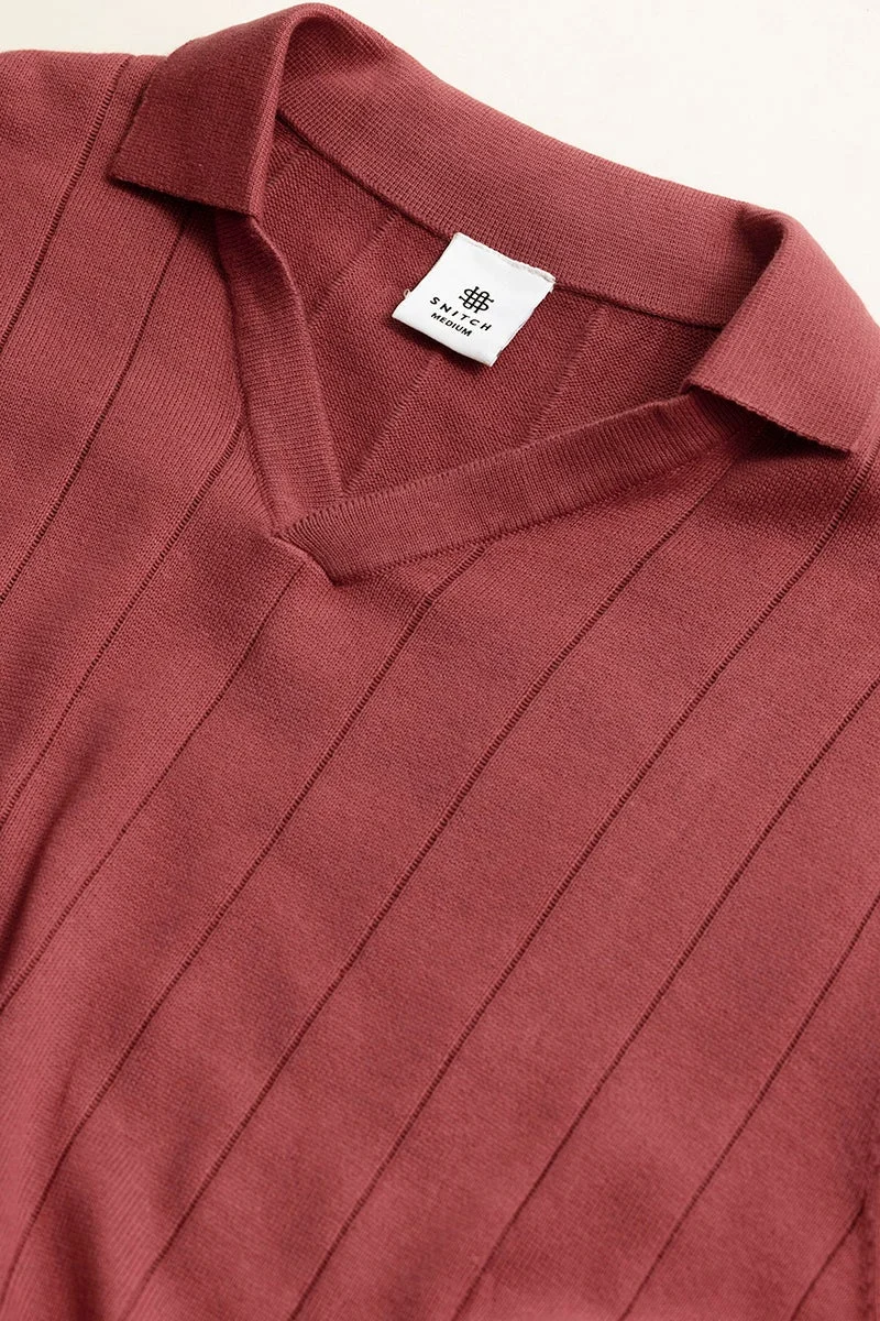 سنيتش تيشيرت بولو برتقالي نورديك