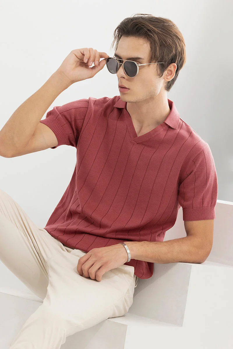 سنيتش تيشيرت بولو برتقالي نورديك