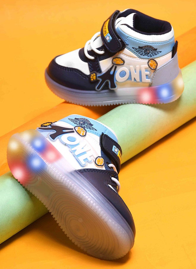 KATS Unisex Kids LED Sneakers with Velcro Closure - Image 1