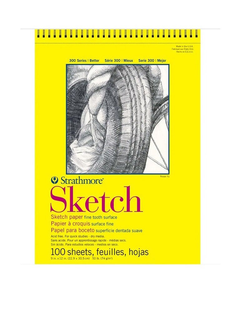 ستراث مور دفتر رسم ستراثمور، 9" × 12"، أبيض، SM350-9 