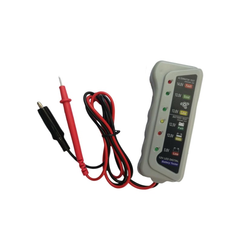 Digital 12V Battery Tester with LED Display Quick Reading Vehicle Battery Health Monitor - Image 2