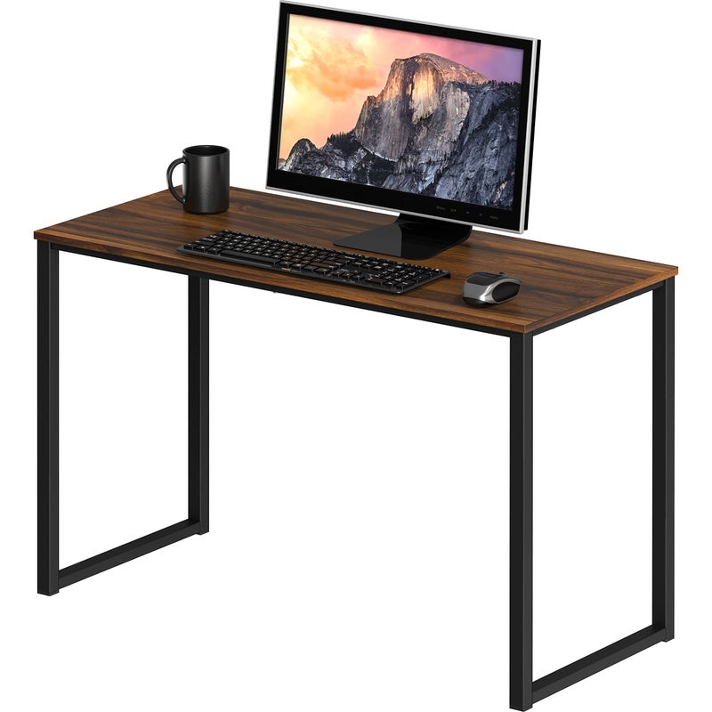 SHW Mission 32-Inch Home Office Computer Desk, Walnut - Image 1