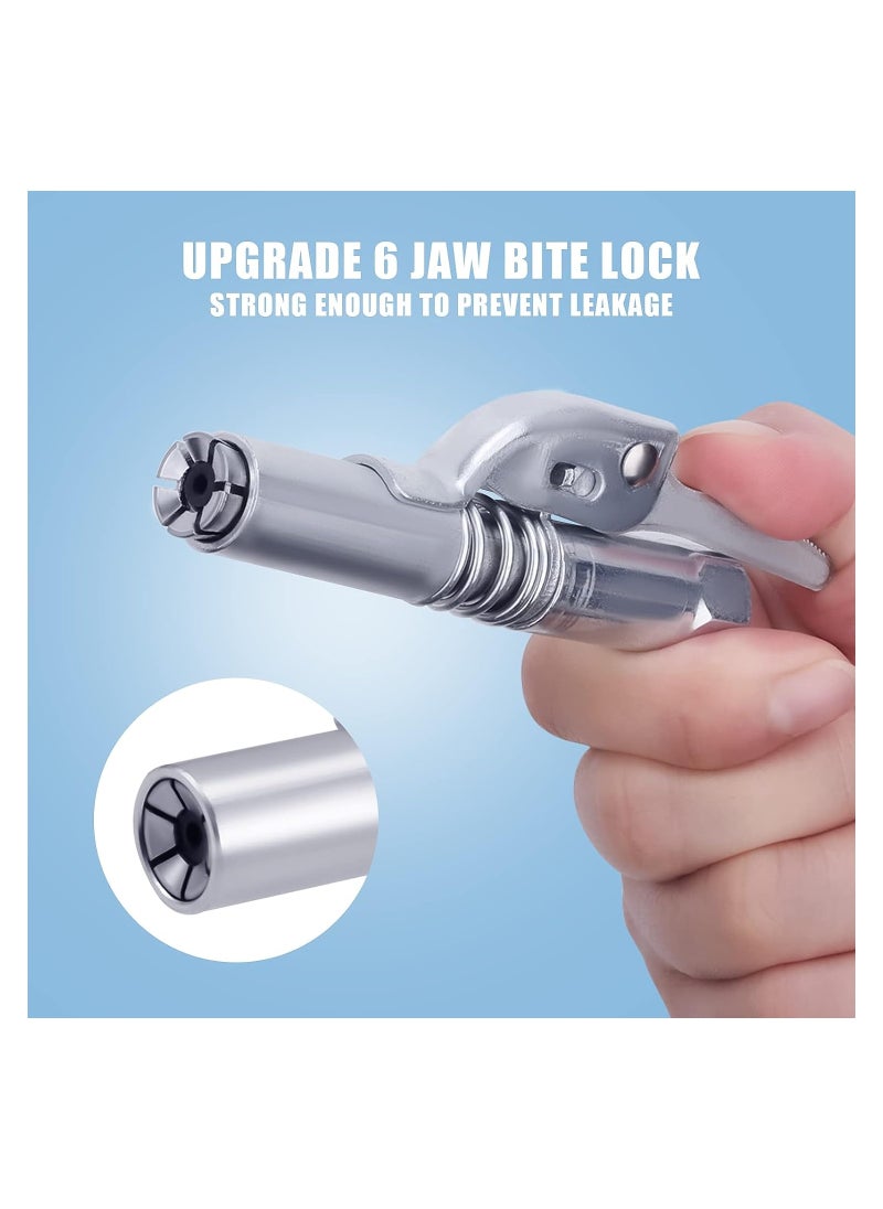 KASTWAVE - Grease Gun Coupler Kit Professional Lever Action Grease Gun with Hose Quick Release Grease Coupler Easy to Lock Handle Compatible with All Grease Gun 1/8 NPT Grease Gun Fitting - Image 1