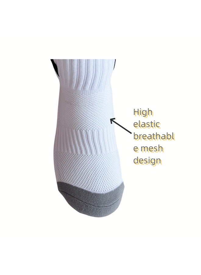 Football Socks for Men, Anti Slip Soccer Socks with Rubber Dots, Sport Soccer Socks Breathable and Anti Friction, White - Image 4