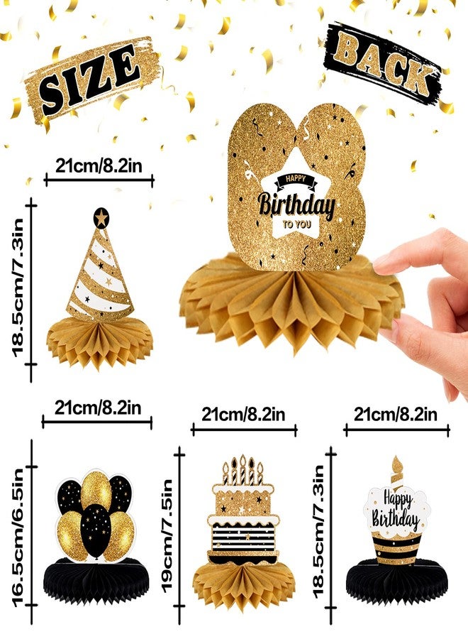 LINGTEER Happy 89th Birthday Table Honeycomb Centerpieces Cheers to 89th Birthday 89 Years Old Party Table Decorations Gift Sign. - Image 3