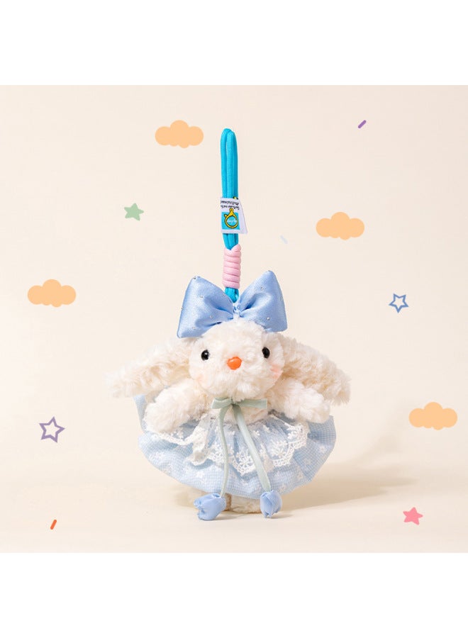 Cute Hair Loop Skirt Ear-hanging Rabbit Pendant Plush Toy Doll Bow Wedding Dress Doll Girl's Heart Bag Pendant 