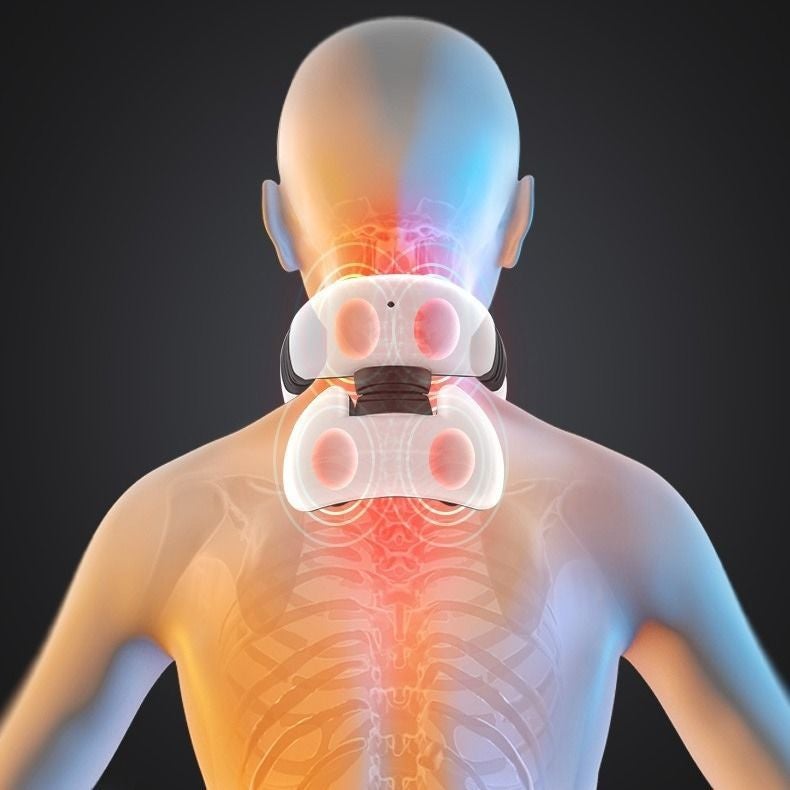 Cervical Massager Shoulder And Neck Protection Instrument Massager Electric Pulse Four-Head Wireless Remote Control Charging Cervical Spine Instrument - Image 5