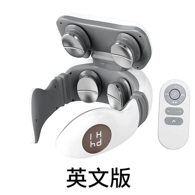 Cervical Massager Shoulder And Neck Protection Instrument Massager Electric Pulse Four-Head Wireless Remote Control Charging Cervical Spine Instrument - Image 1